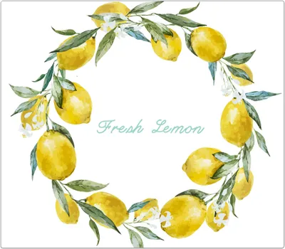 Produktbild von Spritzschutz Herdabdeckplatte Schneidebrett aus Glas Zitronenkranz 1-Teilig (60x52cm)