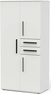 Image de CALICOSY - Armoire 3 portes et 2 tiroirs  H188 cm NAYA