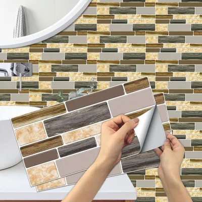 Immagine prodotto di 24 adesivi per piastrelle effetto marmo, adatti per pareti e cucine