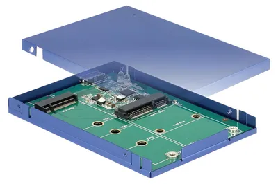 Produktbild von DELOCK SATA Konverter USB3.1 Micro B -> M.2 KeyB/mSATA 9mm