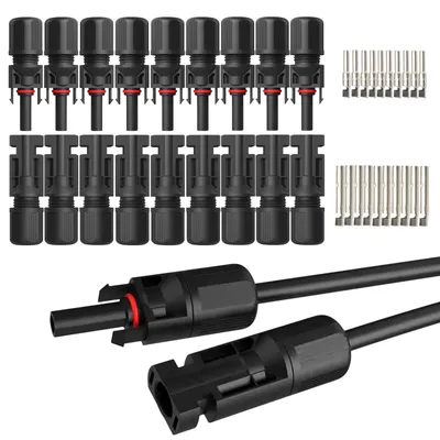 Produktbild von Solarstecker wasserdicht Stecker Photovoltaik Solarkabel Buchse 10/20 Paar 1500VMenge Solarstecker:10-Paar