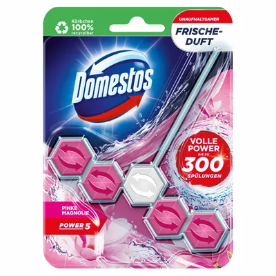 Produktbild von Domestos WC-Stein Power 5 Pinke Magnolie (55 g)