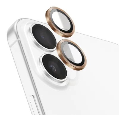 Obrázok produktu pre Puzdro na ochranu fotoaparátu pre iPhone 17, vyrobené z tvrdeného skla s hliníkovým rámikom, zlatá farba