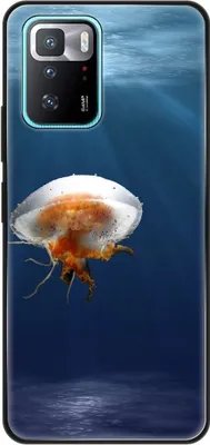 Produktbild von König Design Hülle kompatibel mit Xiaomi Poco X3 GT Kunststoff Soft Handyhülle - Handy Case Qualle