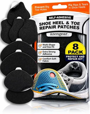Produktbild von Schuhreparaturset, selbstklebend, 4 Paar, für Fersen- und große Zehen-Schutz