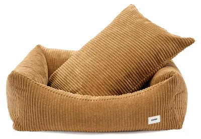 Produktbild von CAFIDE Snozy Hundebett Cord Senf S, 56 x 50 x 18 cm