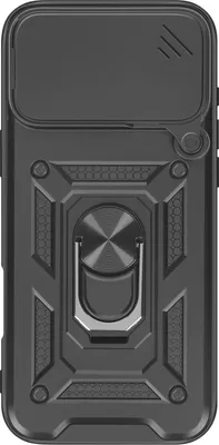 Immagine prodotto di Avizar, custodia per iPhone 17 Pro con supporto ad anello e protezione scorrevole della fotocamera, nero
