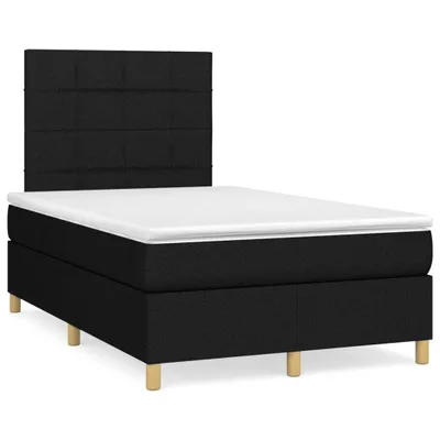Obrázek produktu pro vidaXL Postel Boxspring s matrací černá 120x200 cm Látka