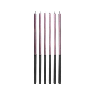 Produktbild von Platin Geburtstagskerzen lila 14,5 cm - 6 Stück Godan Material:: Wachs, Farbe:: Lila