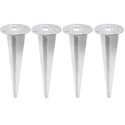 Produktbild von TRIBECCO Erdspieß Ø116x300mm für Gartenlampe mit Kabelöffnung Ø30mm, feuerverzinkt (4 Stück)