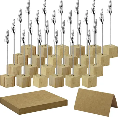 Produktbild von Holz Kartenhalter Set 24 Stück, 3,8 cm, für Hochzeit