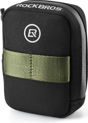 Produktbild von Rockbros Mini Satteltasche mit CO2-Kartuschenhalter - Schwarz/Grün