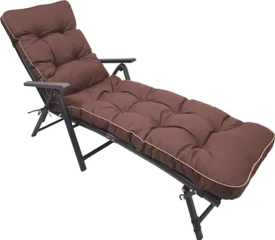 Produktbild von TexDeko® Ecolen Liegenauflage Premium 190x60cm, Antirutsch-Boden, UV-Schutz, wasserabweisend, bequemes Polster für Gartenliege, Liegestuhl (Braun)