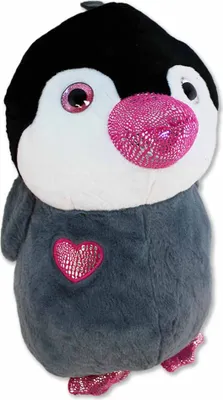 Produktbild von Pinker Pinguin Kuscheltier mit Glitzer - ca. 50 cm