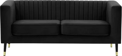 Produktbild von SLF24 - Zweisitzer-Sofa Slender - schwarz - Velluto 20