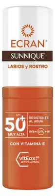 Image de Ecran Sunnique Lip & Face Stick SPF 50+ 8 ml