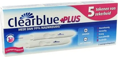 Produktbild von Clearblue 5011321845428, Schwangerschaftstest, 99%, Blau, Weiß, 2 Stück(e), Box