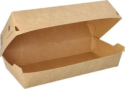 Produktbild von 130 Baguetteboxen, Pappe "NOTPLA" 7,5 cm x 10,7 cm x 22 cm braun