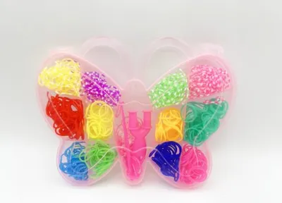Obrázok produktu pre Sada gumičiek 500 ks na výrobu náramkov Loom band - motýľ