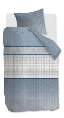 Zdjęcie produktu dla beddinghouse Renforcé Pościel 2-częściowa Poszewka na kołdrę 155 x 220 cm Poszewka na poduszkę 80 x 80 cm Dorette 196961 Niebieski
