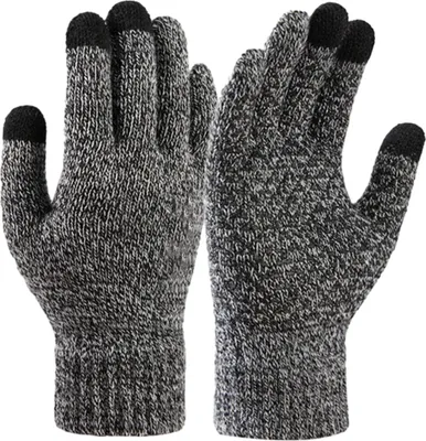 Produktbild von Winterhandschuhe für Damen, warme Touchscreen-Handschuhe, weiche, dick gefütterte Strickhandschuhe für Damen