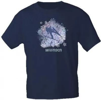Produktbild von T-Shirt mit Print - Skipringer Willingen - 85209 Royalblau Gr. S-2XL Größe - S
