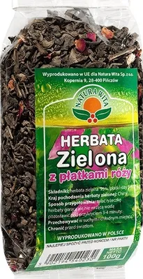 Produktbild von NATURA-WITA Grüner Tee mit Rosenblüten 100g