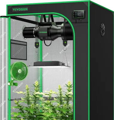Produktbild von VIVOSUN Growbox Komplettset (150W) 80 x 80 x 160 cm - Gewächshaus Vollautomatisch App steuerbar