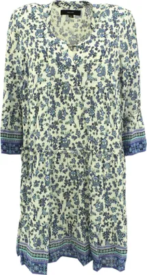 Produktbild von 31919 Vero Moda, VMMILAN, Damen Volantskleid, Gabardine, schwarz blau gemustert, XS