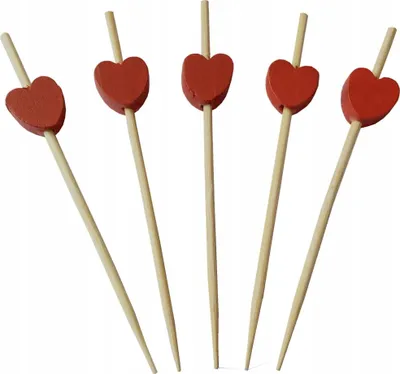 Productafbeelding van Hartvormige cocktailprikkers, decoratief, 50 stuks