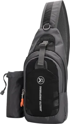 Produktbild von Schultertasche Brusttasche Herrentaschen Chest Bag Schultertasche mit Wasserflasche Outdoor Sling Crossbody Bag Schulter Rucksack Wasserresistent Tragetasche Umhängetasche Messengertasche