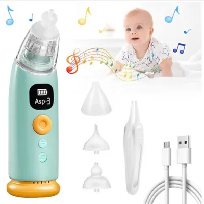 Produktbild von Elektrischer Baby Nasensauger USB – 3 Saugstufen, Musik, Silikonspitzen