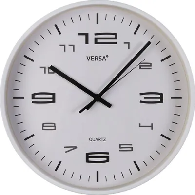 Zdjęcie produktu dla Zegar ścienny Versa biały plastik 30 x 30 x 4 cm