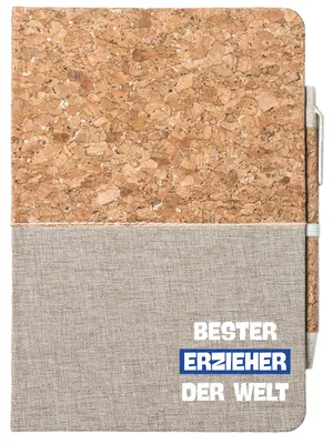 Produktbild von Huuraa Notizbuch A5 Bester Erzieher der Welt 80 Blatt inkl. Kugelschreiber Tagebuch Geschenkidee