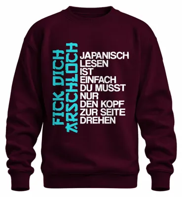 Imagen del producto de APRENDER JAPONÉS ES FÁCIL. CAMISETA Sudadera Uni con estampado de manga japonesa, color burdeos, talla M