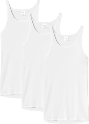 Produktbild von SCHIESSER Herren Unterhemd 3er Pack - Sport-Jacke, ohne Arm, Original Feinripp, einfarbig Weiß 3XL