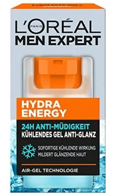 Produktbild von L'Oréal Men Expert Hydra Energy Gesichtsgel 50ml, kühlende Wirkung, erfrischend, belebend.