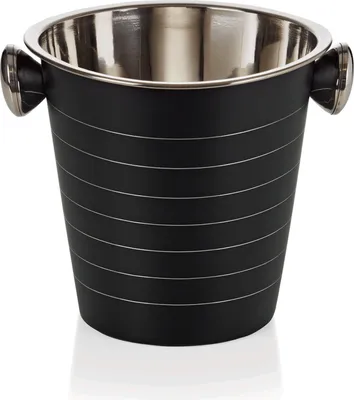 Produktbild von 6x Flaschenkühler 4,5 l pulverbeschichtet, schwarz, Chromnickelstahl