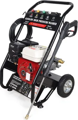 Produktbild von Benzin Hochdruckreiniger 6,5PS 3400U/min Druckreiniger Machine Mit Hochdruckpistole und Benzinmotor für Autos Farmen Fabriken