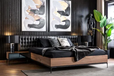 Produktbild von Bett Luxus Betten 160x200 cm Doppelbett Luxusmöbel im modernen Stil