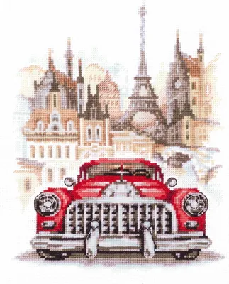 Obrázek produktu pro Magic Needle Zweigart Edition sada křížkového vyšívání "Retro Auto", počítaný vzor, 16x20cm