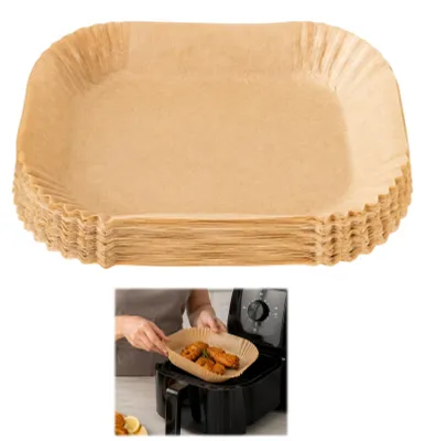 Backpapier für Heißluftfritteuse, 100 Blatt, ölbeständig, 7,6 L