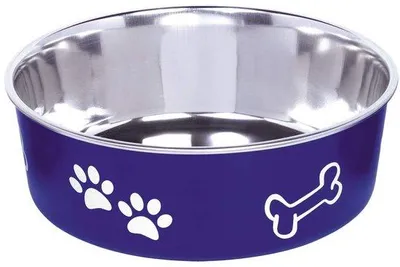 Produktbild von Unyqoos® Antirutsch-Hundenapf 20 cm (1,8 l) – blau, mit rutschfestem Gummiring, spülmaschinenfest, für kleine & mittelgroße Hunde