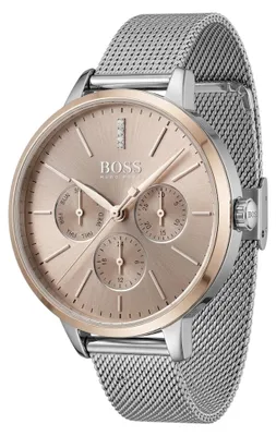 Produktbild von Hugo Boss Symphony Damenuhr HB1502423 silber roségold