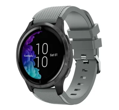 Produktbild von Strap-it Garmin Venu (SQ) Armband Silikon (Grau)