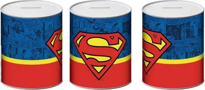 Zdjęcie produktu dla Skarbonka Superman Metal M 10x10x12 Cm przezroczysta przezroczysta jeden rozmiar