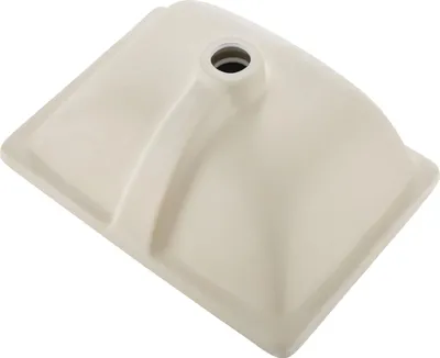 Obrázok produktu pre SucceBuy 46 x 33 cm obdĺžnikový podomietkový drez, keramický drez s prepadovým otvorom, moderný dizajn pre malé kuchyne alebo kúpeľne, biely