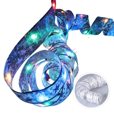 Immagine prodotto di INF Luci natalizie da 4 m, decorazione flessibile per l'albero di Natale D'argento
