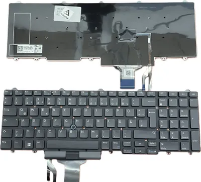 Image de Clavier FRANÇAIS noir avec trackpoint compatible avec Dell Latitude 15 E5550