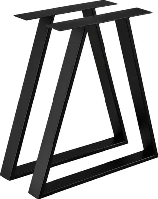 Produktbild von 2x Tischgestell Gestell Tischbeine Untergestell Tischkufen 50/70x10x72cm Schwarz [en.casa]